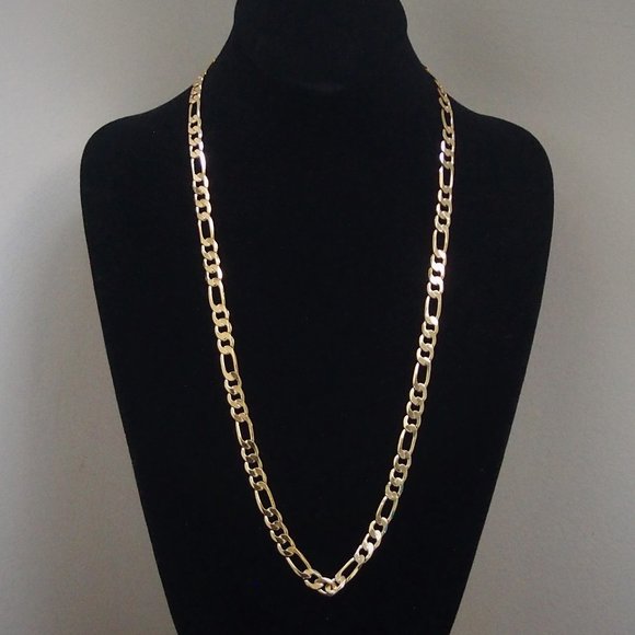 Vintage Jewelry - 26" Shiny Vintage Cuban Chain Necklace